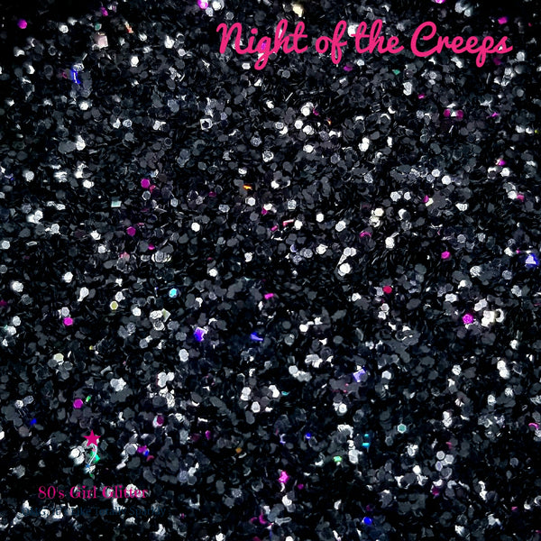 Night of the Creeps - Black Glitter - Fine Sized Black Glitter