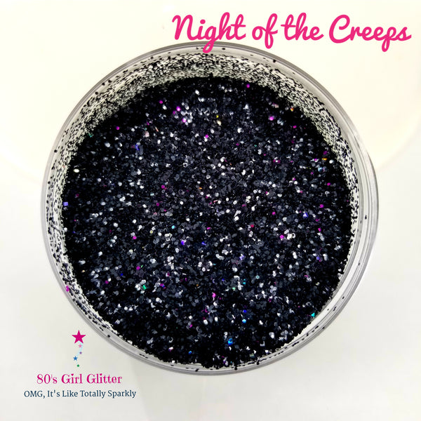 Night of the Creeps - Black Glitter - Fine Sized Black Glitter