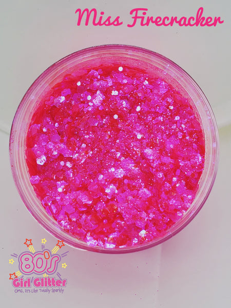 Miss Firecracker - Glitter - Pink Glitter - Hot Pink Fine Glitter