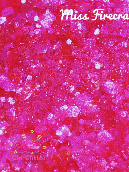 Miss Firecracker - Glitter - Pink Glitter - Hot Pink Fine Glitter