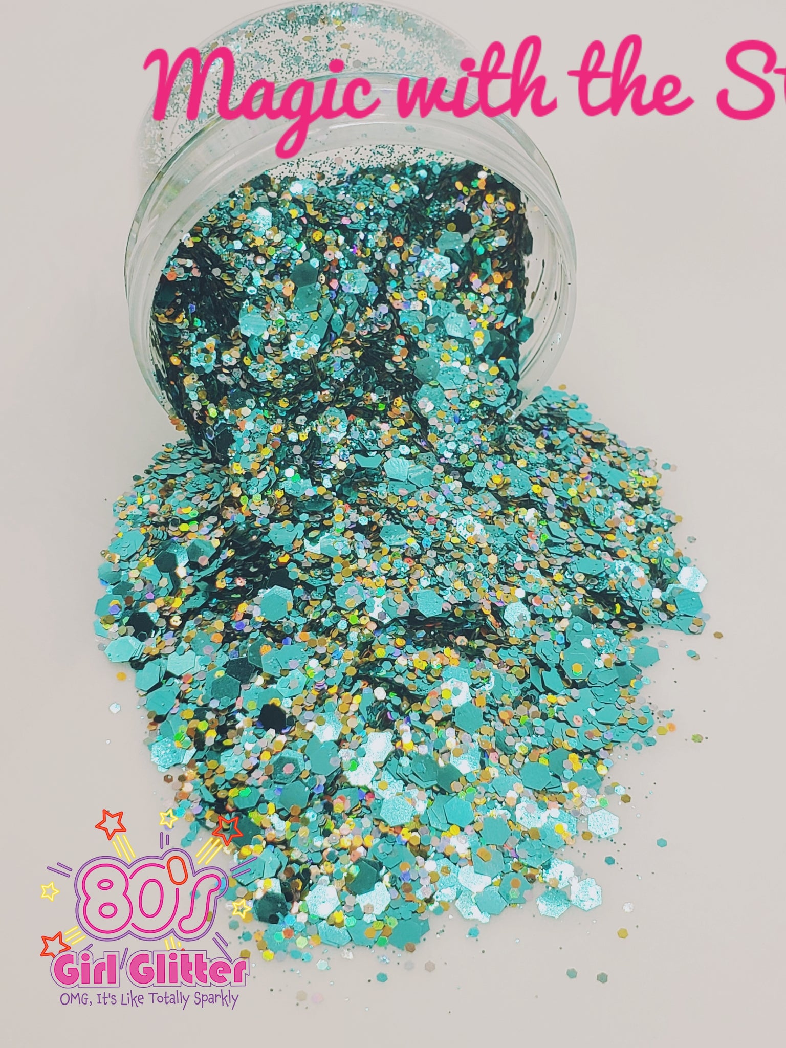 Magic with the Stars - Glitter - Aqua Glitter - Aqua Chunky Glitter Mix