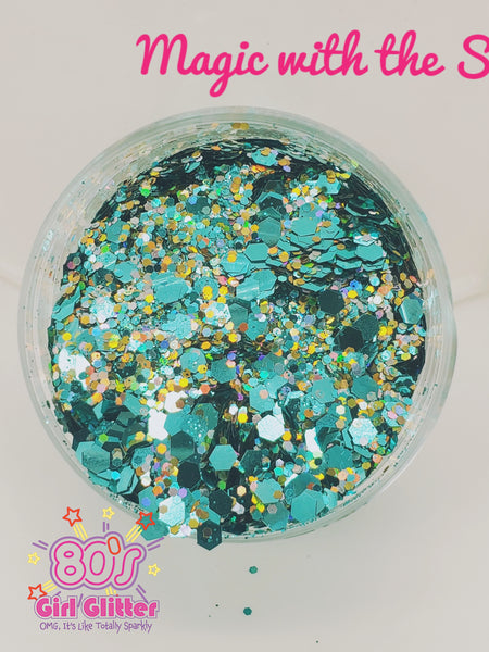 Magic with the Stars - Glitter - Aqua Glitter - Aqua Chunky Glitter Mix