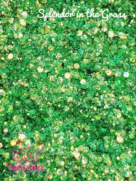 Splendor in the Grass - Glitter - Green Iridescent Glitter