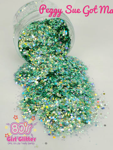 Peggy Sue Got Married - Glitter - Green Glitter - Green Holographic Chunky Glitter