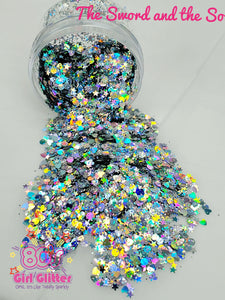 The Sword and the Sorcerer - Glitter - Glitter Shapes - Silver Holographic Glitter