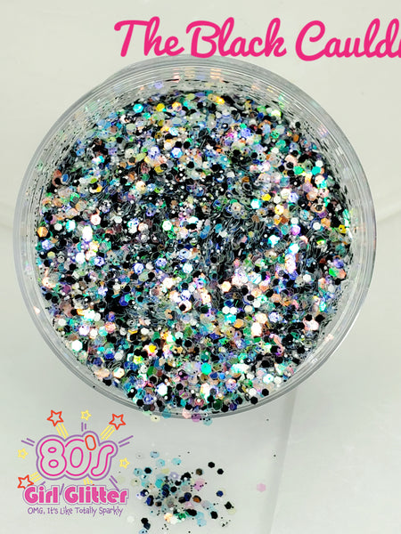 The Black Cauldron - Glitter - Black Glitter - Black Holographic Chunky Glitter Mix - Loose Glitter