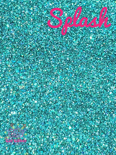 Splash - Glitter - Blue Glitter - Turquoise Blue Holographic Glitter -  Glitter for Tumblers