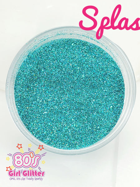 Splash - Glitter - Blue Glitter - Turquoise Blue Holographic Glitter -  Glitter for Tumblers