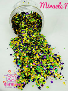 Miracle Mile - Glitter - Mardis Gras Glitter - Dot Shaped Glitter