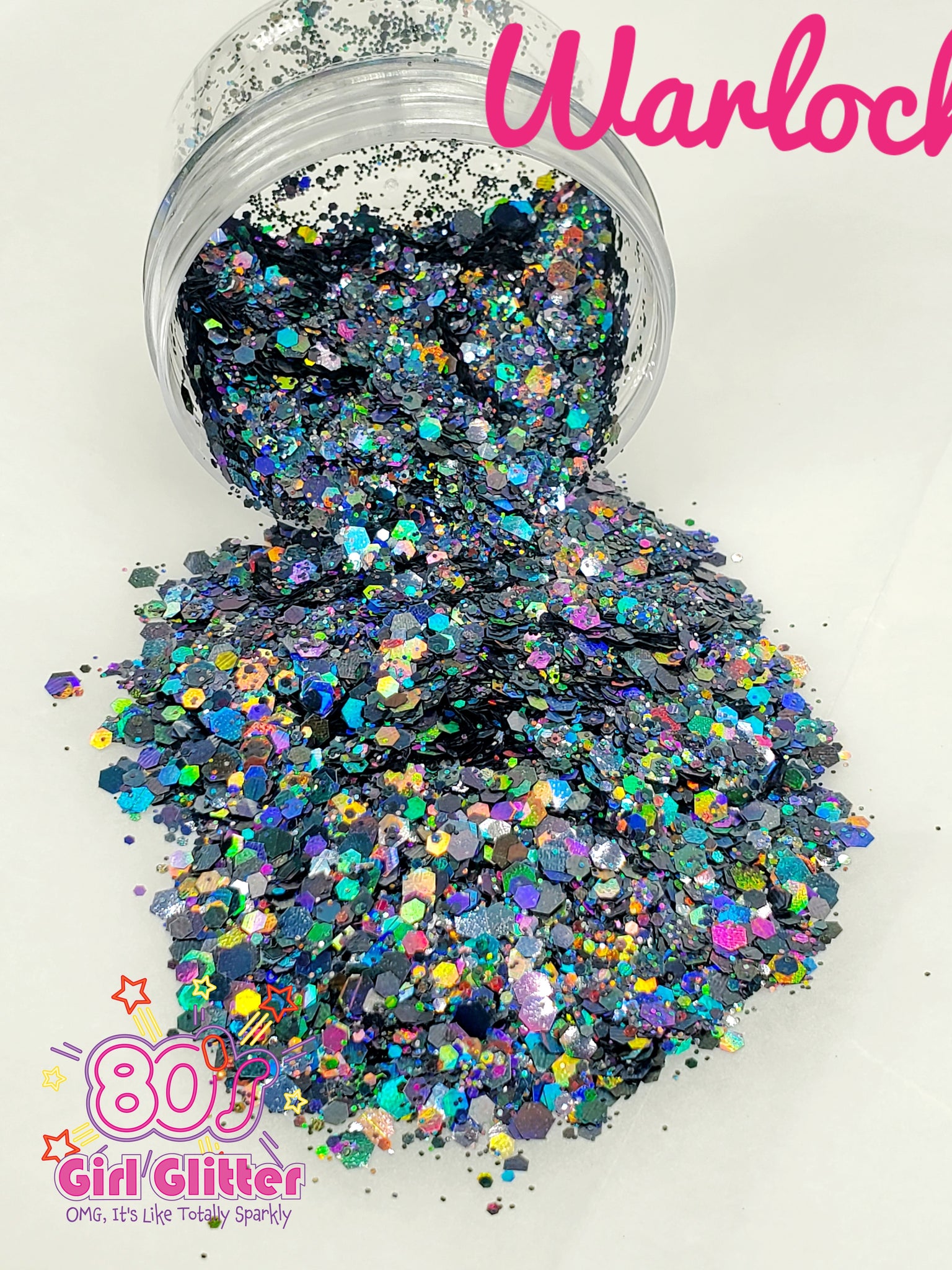 Warlock - Glitter - Gunmetal Gray Holographic Chunky Glitter