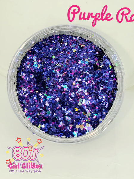 Purple Rain - Glitter - Purple Glitter - Purple Holographic Chunky Glitter