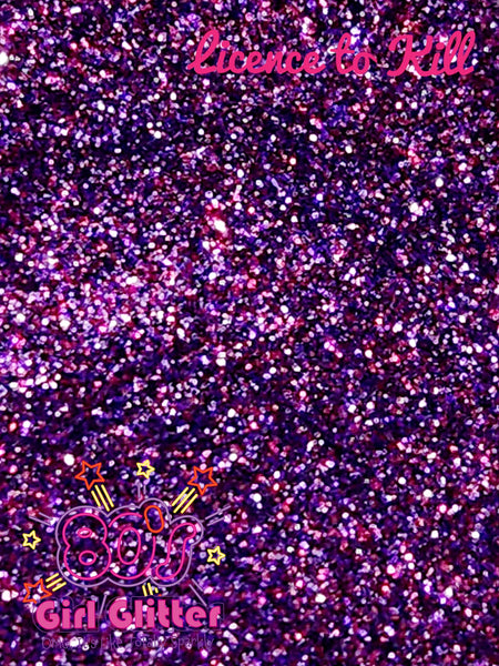 Licence to Kill - Glitter - Purple Glitter - Metallic Purple Glitter