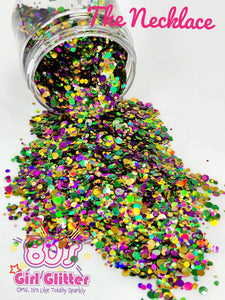 The Necklace - Glitter - Mardi Gras Glitter - Mardi Gras Glitter Dot Mix