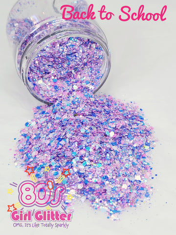 Back to School - Glitter - Pink Glitter - Blue Glitter