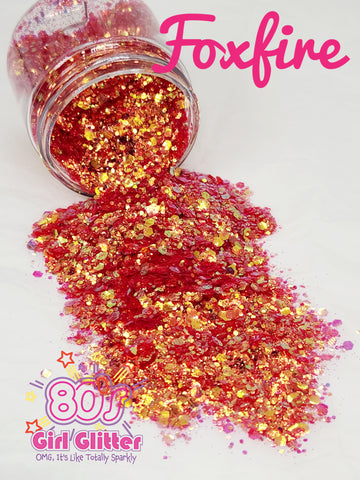 Foxfire - Glitter - Orange Glitter - Orange Chunky Mix - Iridescent Glitter Mix